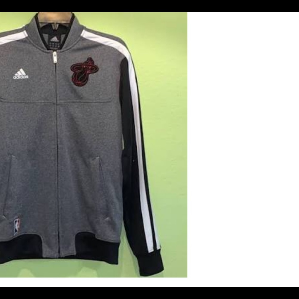 Adidas Vintage Miami Heat Authentic Warm Up Jacket Xxxl